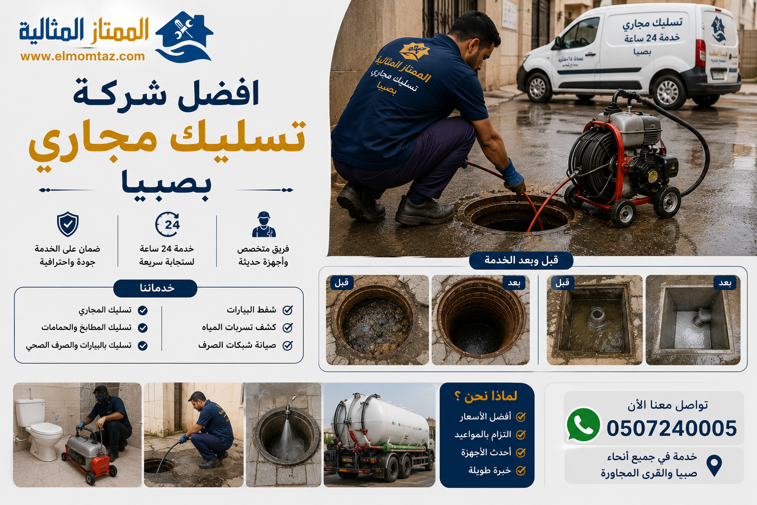 افضل شركة تسليك مجاري بصبيا 