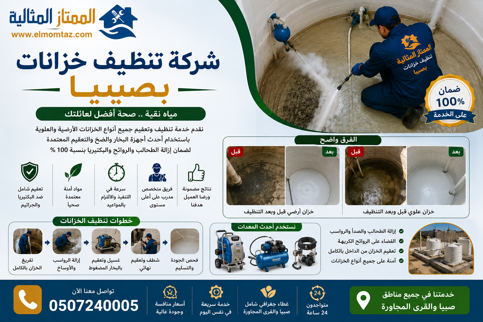 شركة تنظيف خزانات بصبيا