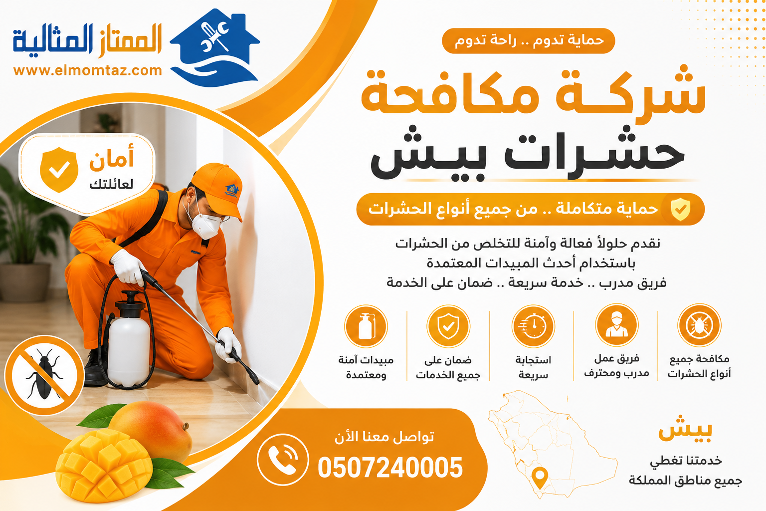 شركة مكافحة حشرات بيش 